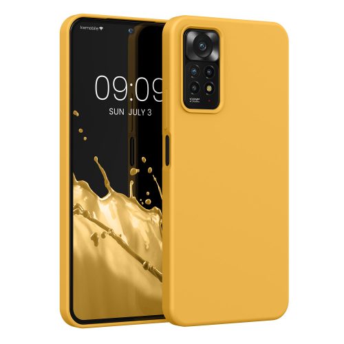 Калъф Kwmobile за Xiaomi Redmi Note 11 Pro/Redmi Note 11 Pro 5G, силиконов, жълт, 57373.191