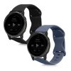 Комплект 2 каишки за Garmin Venu Sq/Venu 2 Plus/Vivomove Sport, Kwmobile, Черен/Син, Силикон, 58746.01