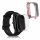 Комплект от 2 калъфа за Huami Amazfit A1608/Amazfit Bip U/Amazfit U pro, Kwmobile, прозрачен/розов, силикон, 57435.03