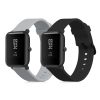 Комплект от 2 каишки за Huami Amazfit Bip S/Amazfit Bip S Lite, Kwmobile, черен/сив, силикон, 53859.08