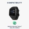 Докинг стойка за Garmin Venu/Venu Sq/Venu 2S, Kwmobile, Черен/Сребрист, Метал, 58729.01