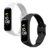 Комплект от 2 каишки за Samsung Galaxy Fit 2, Kwmobile, черно/бяло, силикон, 53962.07