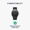 Комплект от 2 каишки за Withings Steel HR/Nokia Steel, Kwmobile, черен/сив, силикон, 58993.01