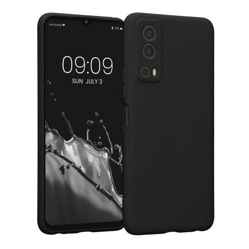 Калъф Kwmobile за Vivo Y72 5G, силиконов, черен, 59095.01