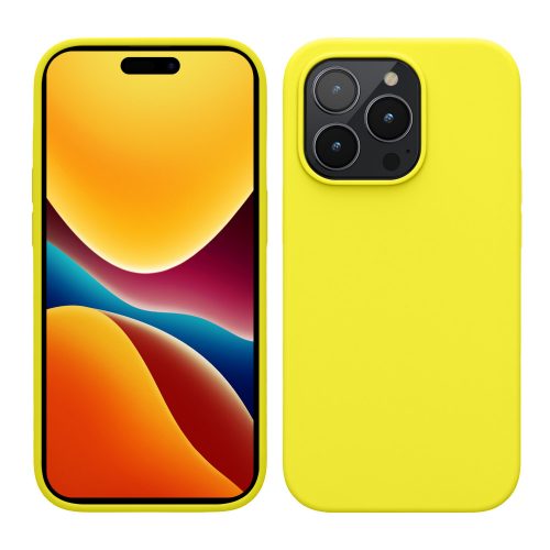 Калъф Kwmobile за Apple iPhone 14 Pro, силиконов, жълт, 59073.149