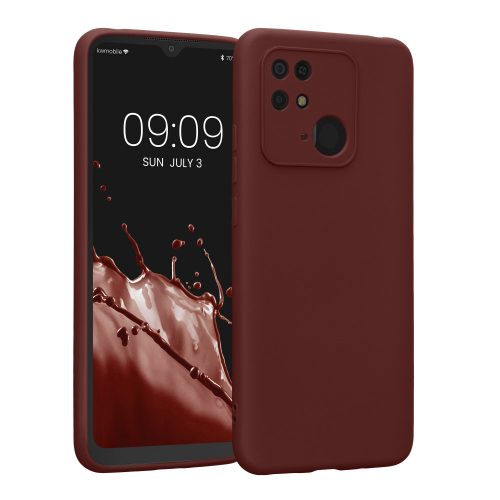 Калъф Kwmobile за Xiaomi Redmi 10C, силиконов, червен, 59229.187