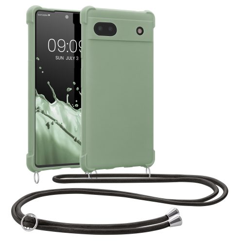 Броня kwmobile за Google Pixel 6a, силикон, зелен, 58567.172