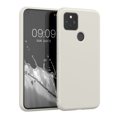 калъф kwmobile за Google Pixel 5, Силиконов, Бял, 53778.02