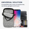 Kwmobile Universal Cover L - 6.5", текстил, сиво/черно, 58702.3.03