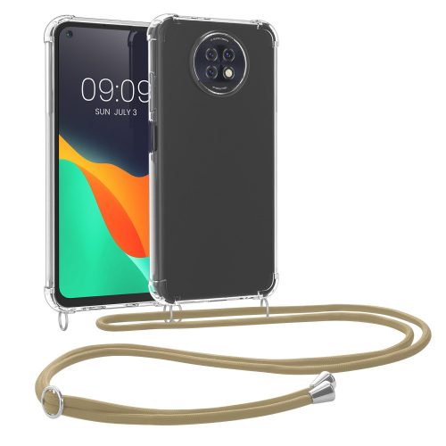 Броня kwmobile за Xiaomi Redmi Note 9T, силикон, прозрачен/сив, 54222.21