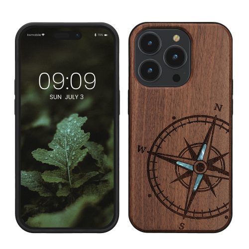 калъф kwmobile за Apple iPhone 14 Pro, дърво, кафяв, 59126.06