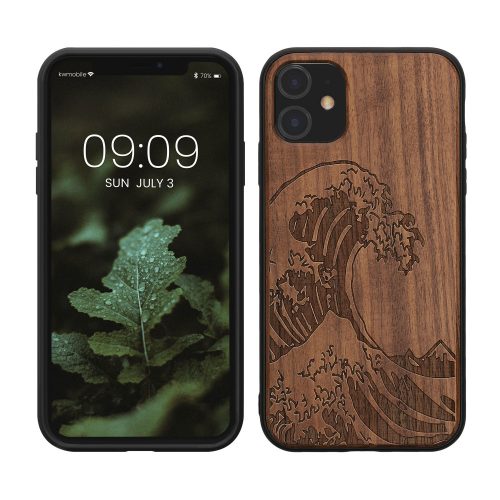 калъф kwmobile за Apple iPhone 11, дърво, кафяв, 49799.17