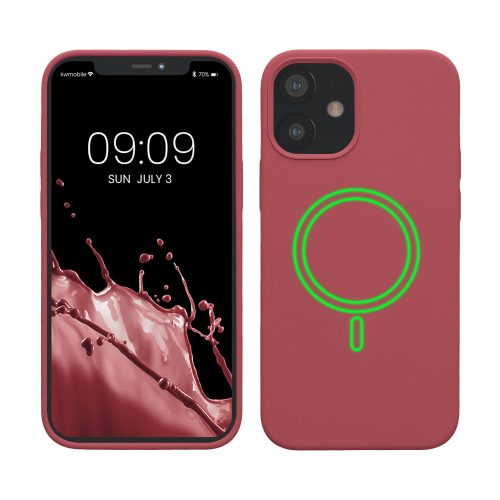 калъф kwmobile за Apple iPhone 12 Mini, силиконов, розов, 56555.167