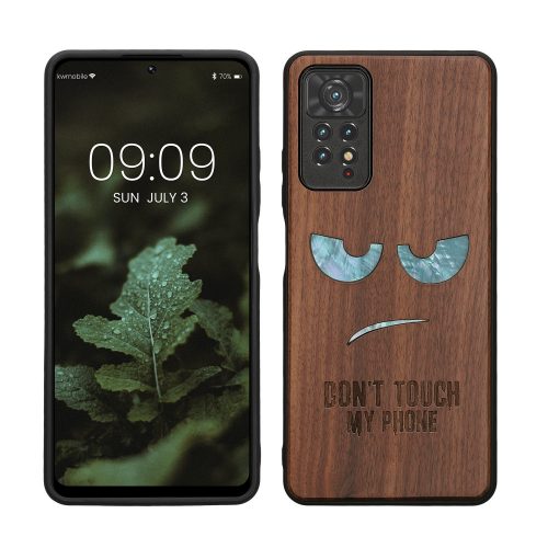 Калъф Kwmobile за Xiaomi Redmi Note 11 Pro 5G/Redmi Note 12 Pro, кафяв/черен, дърво/силикон, 57381.15