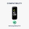 Комплект 2 каишки kwmobile за Samsung Galaxy Fit 2, силикон, черен/оранжев, 53962.18