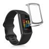 Комплект от 2 калъфа Kwmobile за Fitbit Charge 5, силиконови, прозрачни/сиви, 56385.04