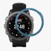 рамка за циферблат kwmobile за Garmin Fenix 7, алуминий, син/сив, 58350.03