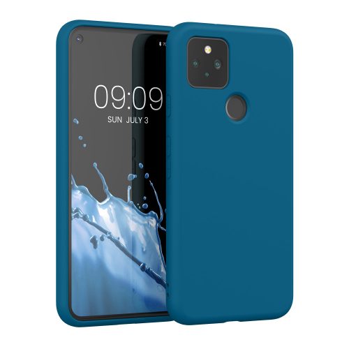 калъф kwmobile за Google Pixel 5, Силиконов, Син, 53778.224