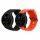 Комплект от 2 каишки Kwmobile за Xiaomi Mi Watch Color Sport/S1 Active, Orange/Black, Silicone, 58971.04