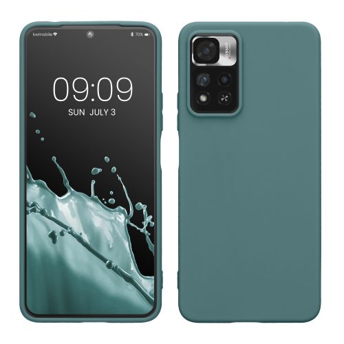 Калъф Kwmobile за Xiaomi Redmi Note 11 Pro Plus 5G, зелен, силикон, 58095.207