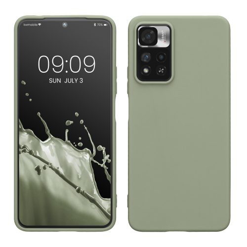 Калъф Kwmobile за Xiaomi Redmi Note 11 Pro Plus 5G, зелен, силикон, 58095.172