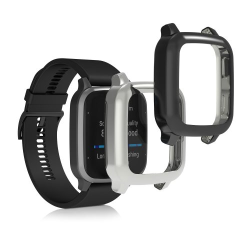 Калъф Kwmobile за Garmin Venu Sq 2 Music/Venu Sq 2, черен/сив, силикон, 60372.04