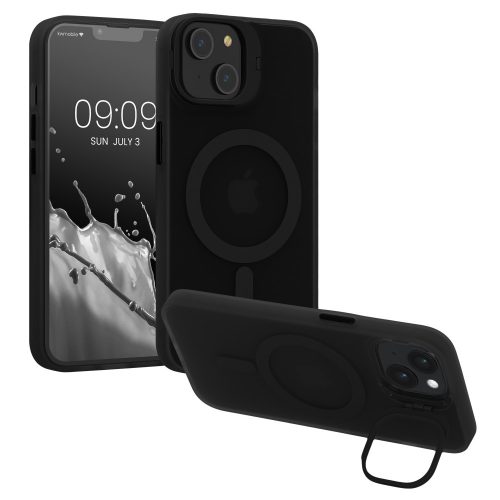 Калъф Kwmobile за Apple iPhone 14, черен/прозрачен, силикон, 61938.01