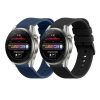 Комплект от 2 каишки Kwmobile за Huawei Watch 4/Watch 4 Pro/Watch 3, черен/тъмно син, силикон, KWM000024SW001C