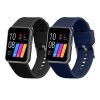 Комплект от 2 каишки Kwmobile за GRV SmartWatch, черно/тъмно синьо, силикон, KWM000024SY001C