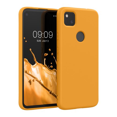 Калъф Kwmobile за Google Pixel 4a, оранжев, силикон, KWM000011JE042C