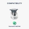 Kwmobile защитно покритие за Thermomix TM6/TM5, черно/бяло, пластмаса, KWM000013EH015C