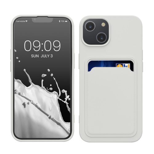 Калъф Kwmobile за Apple iPhone 14, бял, силикон, KWM000016OX006C