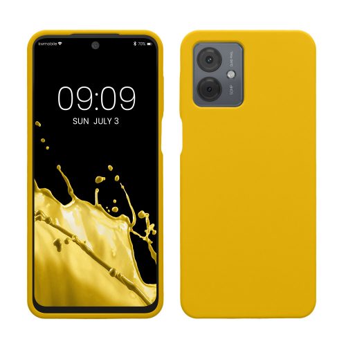 Калъф Kwmobile за Motorola Moto G14, жълт, силикон, KWM000022ND003C