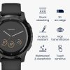 Комплект от 2 защитни фолиа Kwmobile за Garmin Vivoactive 4S, прозрачно/черно, полимер, KWM000024UW001C