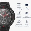 Комплект от 2 защитни фолиа Kwmobile за Amazfit T-Rex, прозрачно/черно, полимер, KWM000024VB001C