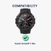 Комплект от 2 защитни фолиа Kwmobile за Amazfit T-Rex, прозрачно/черно, полимер, KWM000024VB001C