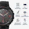 Комплект от 2 защитни фолиа Kwmobile за Amazfit T-Rex Pro, прозрачно/черно, полимер, KWM000024VD001C