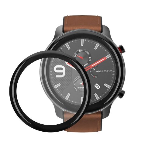 Комплект от 2 защитни фолиа Kwmobile за Amazfit GTR Mini, прозрачно/черно, полимер, KWM000024VE001C