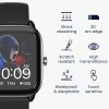 Комплект от 2 защитни фолиа Kwmobile за Amazfit GTS 4 Mini, прозрачно/черно, полимер, KWM000024VF001C