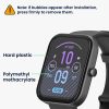 Комплект от 2 защитни фолиа Kwmobile за Amazfit Bip 3 Pro, прозрачно/черно, полимер, KWM000024VI001C