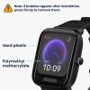 Комплект от 2 защитни фолиа Kwmobile за Amazfit Bip U/Bip U Pro, прозрачно/черно, полимер, KWM000024VJ001C