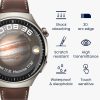 Комплект от 2 защитни фолиа Kwmobile за Huawei Watch 4 Pro, прозрачно/черно, полимер, KWM000024VZ001C