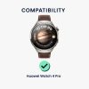 Комплект от 2 защитни фолиа Kwmobile за Huawei Watch 4 Pro, прозрачно/черно, полимер, KWM000024VZ001C