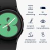 Комплект от 2 защитни фолиа Kwmobile за Samsung Galaxy Watch 4, прозрачно/черно, полимер, KWM000024WD001C