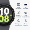 Комплект от 2 защитни фолиа Kwmobile за Samsung Galaxy Watch 5, прозрачно/черно, полимер, KWM000024WG001C