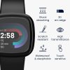 Комплект от 2 защитни фолиа Kwmobile за Fitbit Versa 4/Sense 2, прозрачно/черно, полимер, KWM000024WK001C