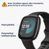 Комплект от 2 защитни фолиа Kwmobile за Fitbit Versa 4/Sense 2, прозрачно/черно, полимер, KWM000024WK001C