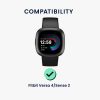 Комплект от 2 защитни фолиа Kwmobile за Fitbit Versa 4/Sense 2, прозрачно/черно, полимер, KWM000024WK001C