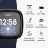 Комплект от 2 защитни фолиа Kwmobile за Fitbit Versa 3, прозрачно/черно, полимер, KWM000024WL001C