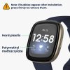 Комплект от 2 защитни фолиа Kwmobile за Fitbit Versa 3, прозрачно/черно, полимер, KWM000024WL001C